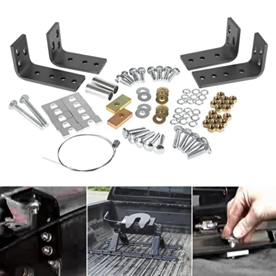 Universal 5th Wheel Installation Kit for Full-Size Trucks Compatible with Reese 5th Wheel Trailer Hitches #30035 and #58058 10-
Universal 5th Wheel Installation Kit for Full-Size Trucks Compatible with Reese 5th Wheel Trailer Hitches #30035 and #58058 10-