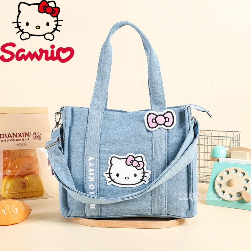 Sanrio Hello Kitty New Women's Handbag Luxury Brand Original Women's Shoulder Messenger Bag Denim Fashion Trend Women's Bag
Sanrio Hello Kitty New Women's Handbag Luxury Brand Original Women's Shoulder Messenger Bag Denim Fashion Trend Women's Bag