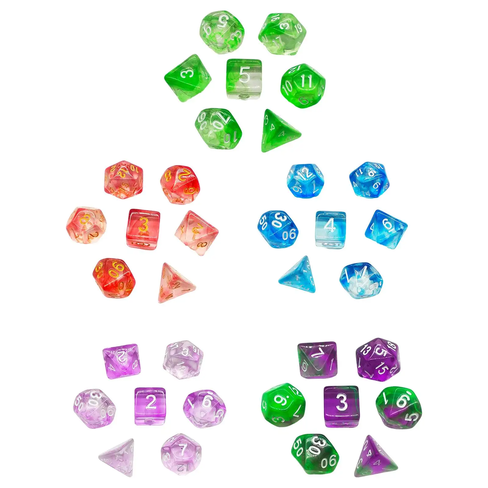 Set of 7 Acrylic Polyhedral Dice Party Favors Novelty for Dnd Rpg Adults
Set of 7 Acrylic Polyhedral Dice Party Favors Novelty for Dnd Rpg Adults