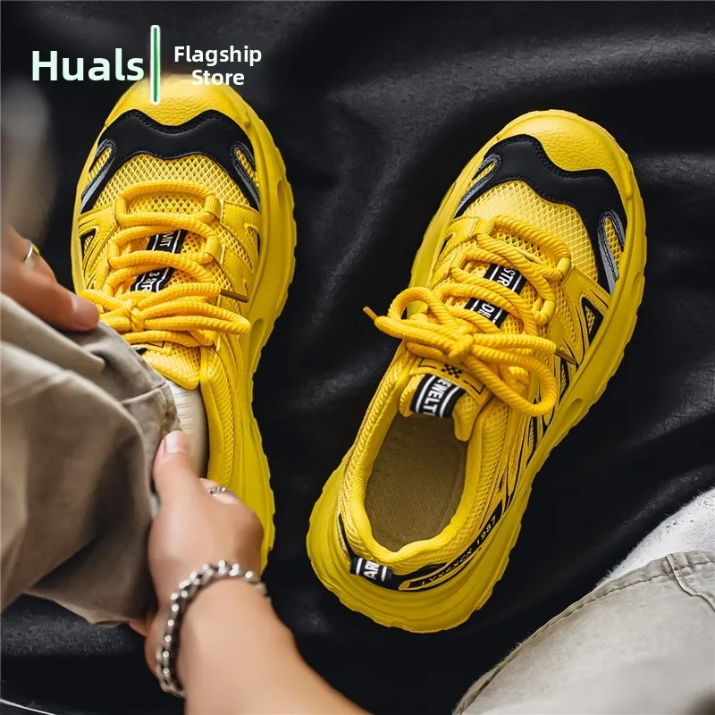 Men's Summer Breathable Mesh Sports Shoes Casual Versatile Thick Bottom Tire Design Low Top Outdoor Leisure Footwear
Men's Summer Breathable Mesh Sports Shoes Casual Versatile Thick Bottom Tire Design Low Top Outdoor Leisure Footwear