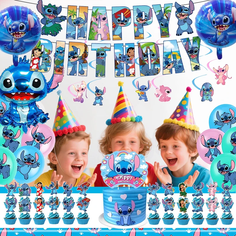 Lilo Stitch Balloons Blue Cartoon Children's Birthday Banner Party Decorations Tableware Cake Topper Background Stickers
Lilo Stitch Balloons Blue Cartoon Children's Birthday Banner Party Decorations Tableware Cake Topper Background Stickers