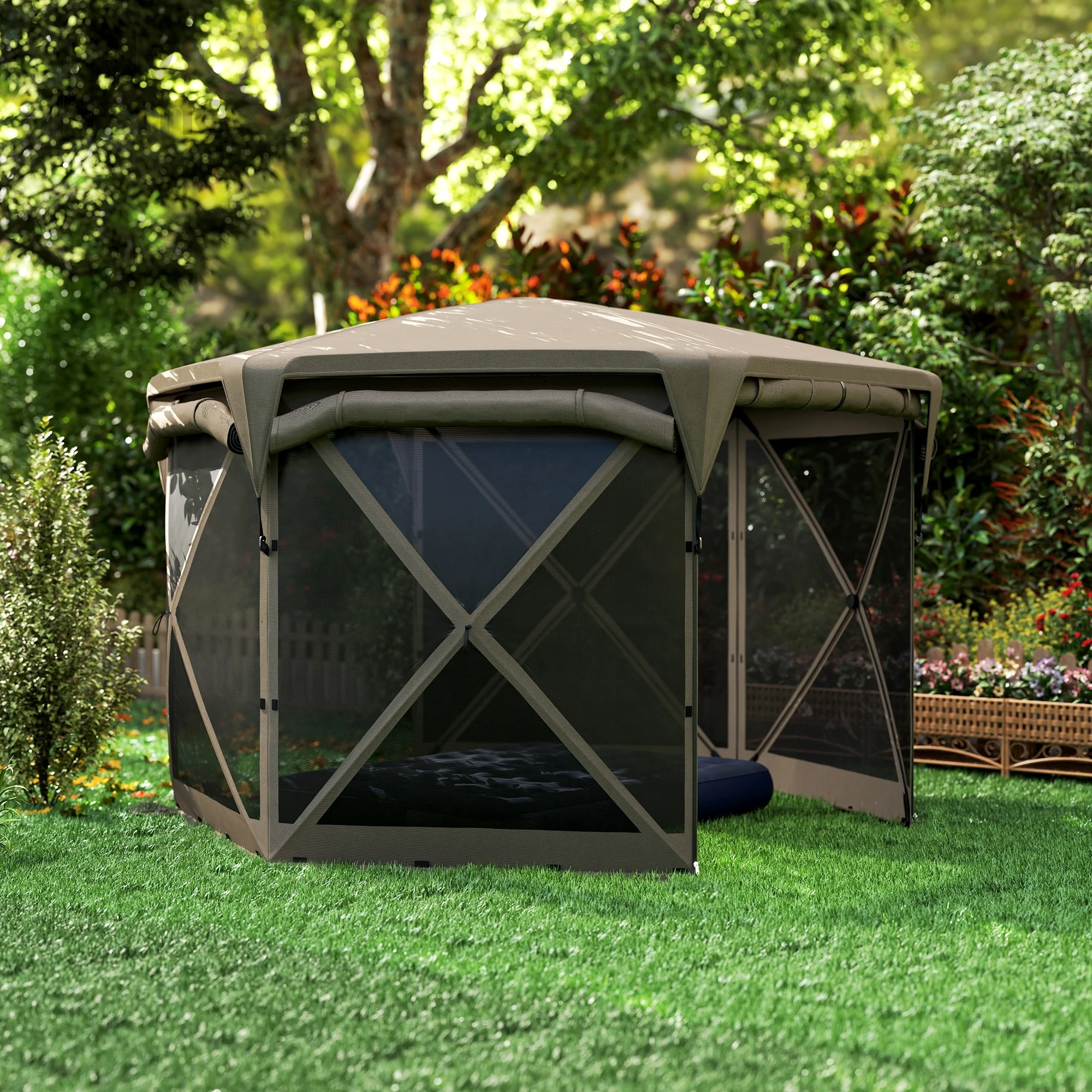 Window Awning, Pop-Up Gazebo Tent w/ UPF30+ Waterproof Roof, Mesh Walls & Windproof Stakes - 10-12 Person Outdoor Shelter, Brown
Window Awning, Pop-Up Gazebo Tent w/ UPF30+ Waterproof Roof, Mesh Walls & Windproof Stakes - 10-12 Person Outdoor Shelter, Brown
