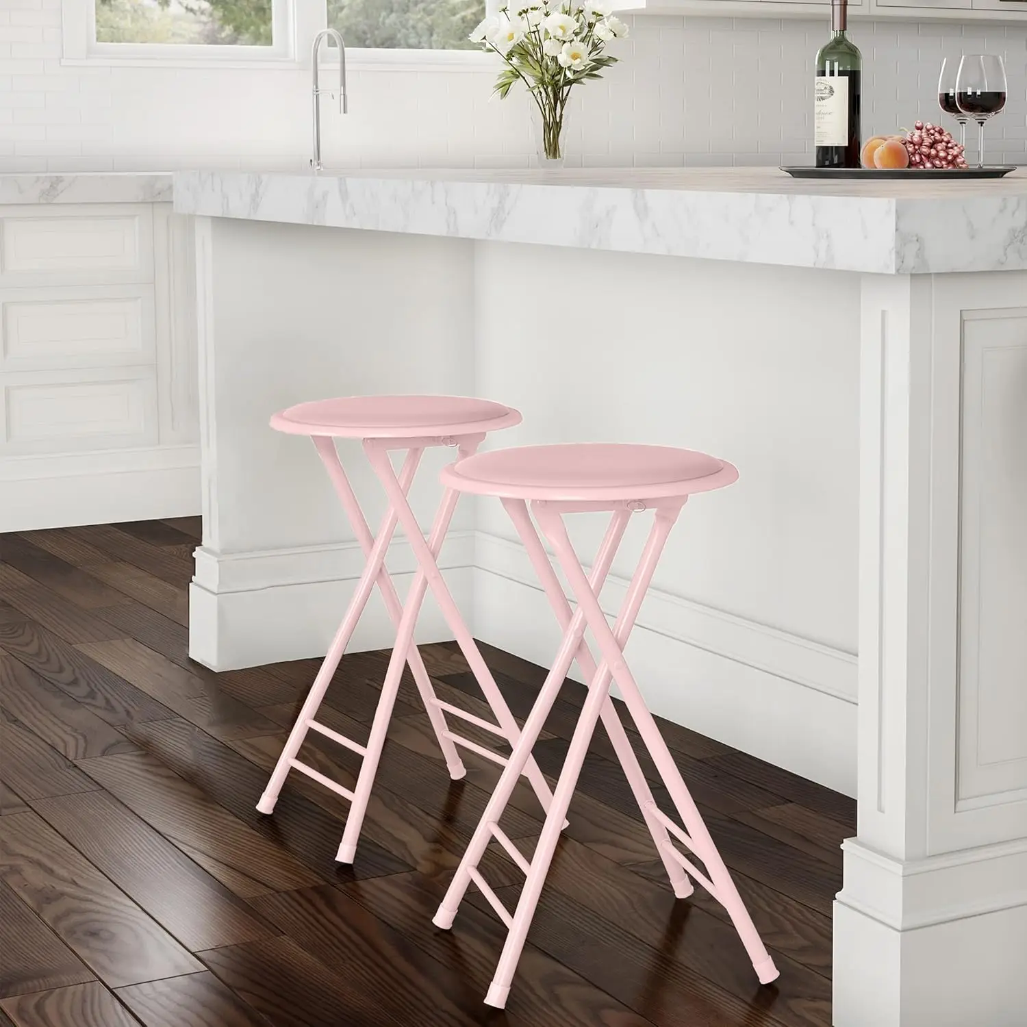 Lavish Home Set Of 2 Counter Height Bar Stools – 24-Inch Backless Folding Chairs With 225Lb Capacity For Kitchen, Rec Room, Or
Lavish Home Set Of 2 Counter Height Bar Stools – 24-Inch Backless Folding Chairs With 225Lb Capacity For Kitchen, Rec Room, Or