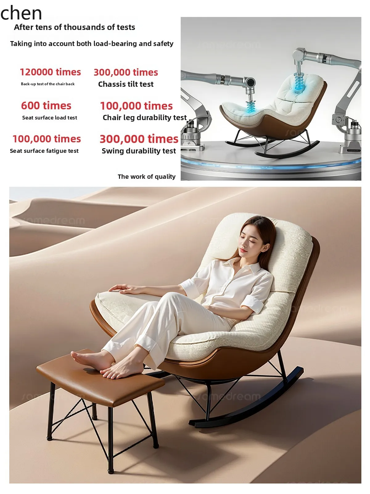HXL sofa reclining and sleeping light luxury rocking chair reclining chair balcony home leisure chair
HXL sofa reclining and sleeping light luxury rocking chair reclining chair balcony home leisure chair