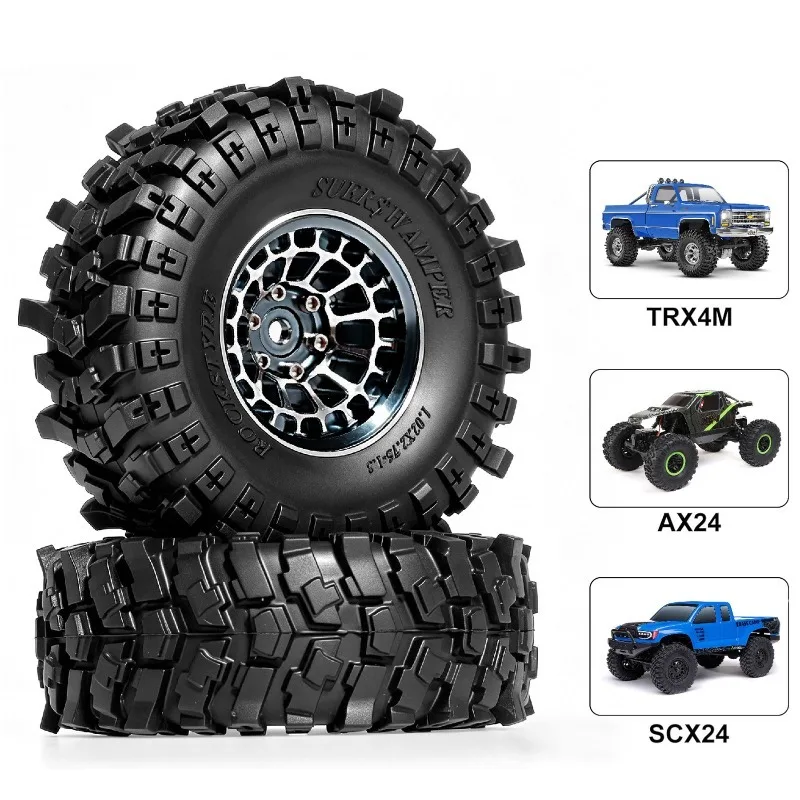 4PCS 1.3 inch Metal Wheels & Tires for 1/18 1/24 RC Crawler Car TRX4M SCX24 AX24 FCX24 FCX24M Ascent-18 Upgrade Parts
4PCS 1.3 inch Metal Wheels & Tires for 1/18 1/24 RC Crawler Car TRX4M SCX24 AX24 FCX24 FCX24M Ascent-18 Upgrade Parts