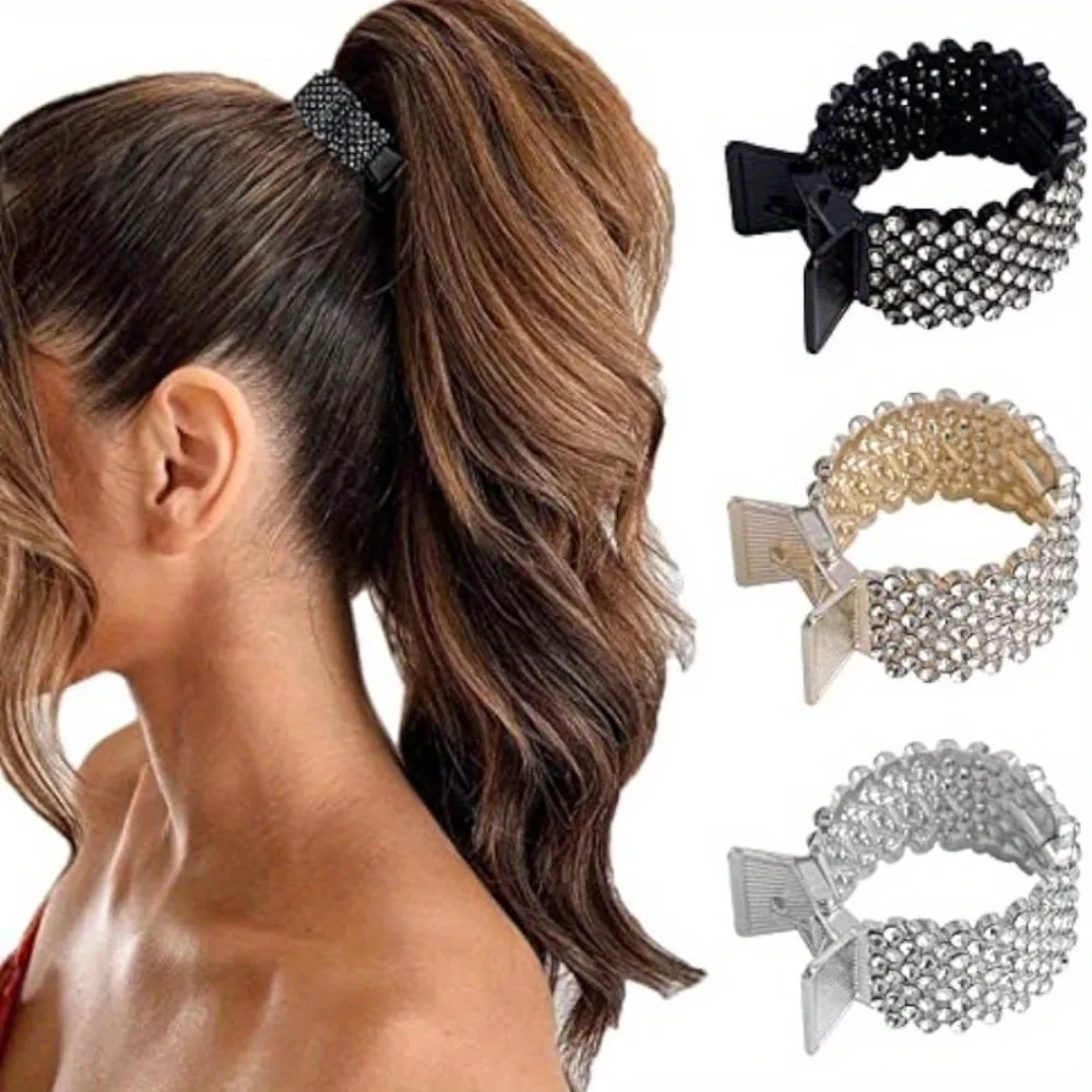 3pcs Rhinestone Ponytail Claw Clip Crystal High Ponytail Holder Sparkly Hair Claw Women Elegant Hair Accessories Daily Party
3pcs Rhinestone Ponytail Claw Clip Crystal High Ponytail Holder Sparkly Hair Claw Women Elegant Hair Accessories Daily Party