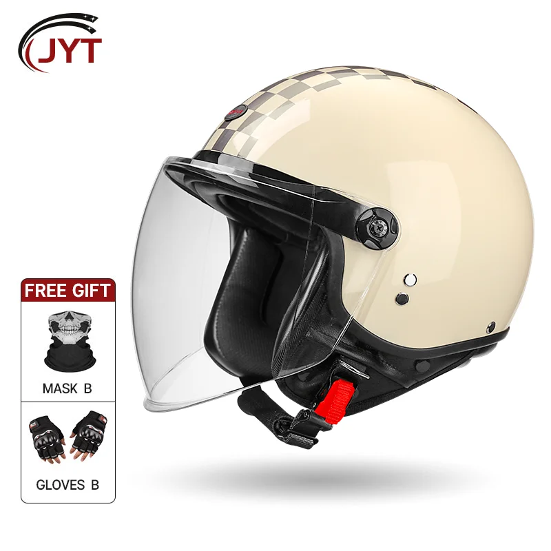 Authentic Cruiser Style 3/4 Open Face Motorcycle Helmet with Padded Interior Multiple Style Options DOT Approved for Moped Rider
Authentic Cruiser Style 3/4 Open Face Motorcycle Helmet with Padded Interior Multiple Style Options DOT Approved for Moped Rider