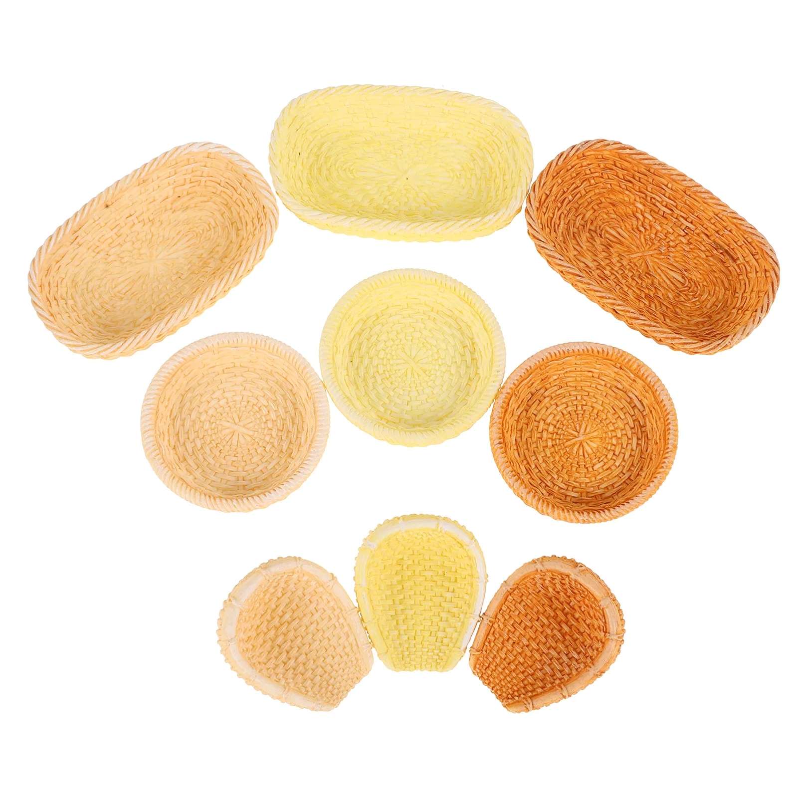 9pcs Rattan Basket Decorations Miniature Dollhouse Accessories Picnic Bread Baskets Woven Resin Figurines Craftsmanship
9pcs Rattan Basket Decorations Miniature Dollhouse Accessories Picnic Bread Baskets Woven Resin Figurines Craftsmanship