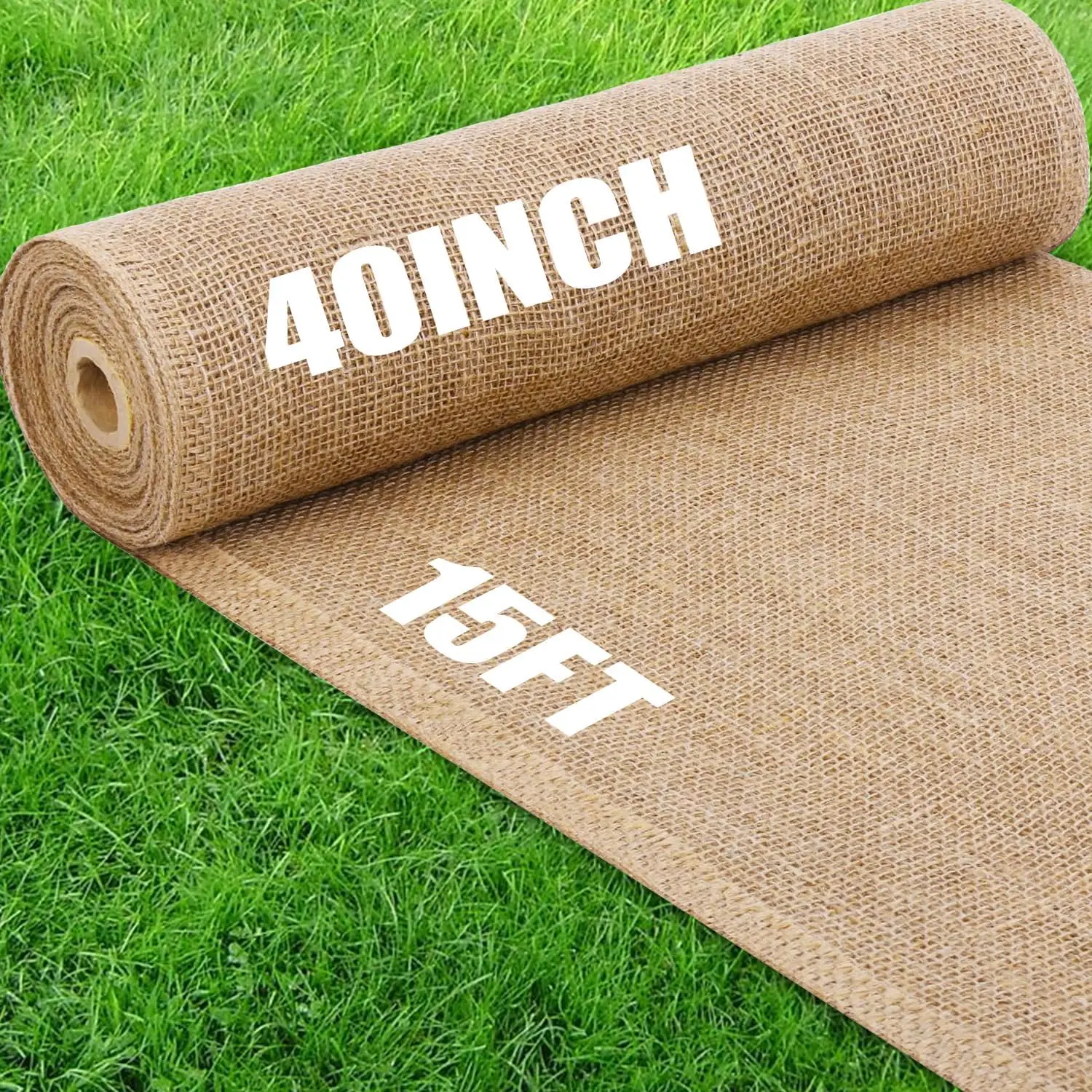 40" x15 Feet Natural Burlap Fabric Roll for Gardening, Crafts, Weddings - Biodegradable & Durable
40" x15 Feet Natural Burlap Fabric Roll for Gardening, Crafts, Weddings - Biodegradable & Durable