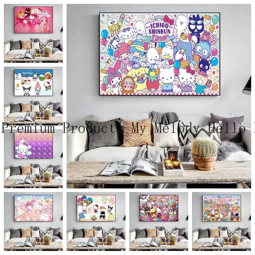 Anime Peripheral Sanrio Poster HelloKittys My Melody Cinnamoroll Canvas Painting Print Children's Room Decoration Christmas Gift
Anime Peripheral Sanrio Poster HelloKittys My Melody Cinnamoroll Canvas Painting Print Children's Room Decoration Christmas Gift