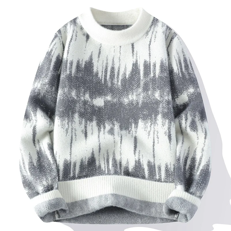 men Spring, Fall, Winter Latest Model Pullover Semi-High-neck Jacquard Pattern Long-sleeved Sweater Insulation Knit Top
men Spring, Fall, Winter Latest Model Pullover Semi-High-neck Jacquard Pattern Long-sleeved Sweater Insulation Knit Top