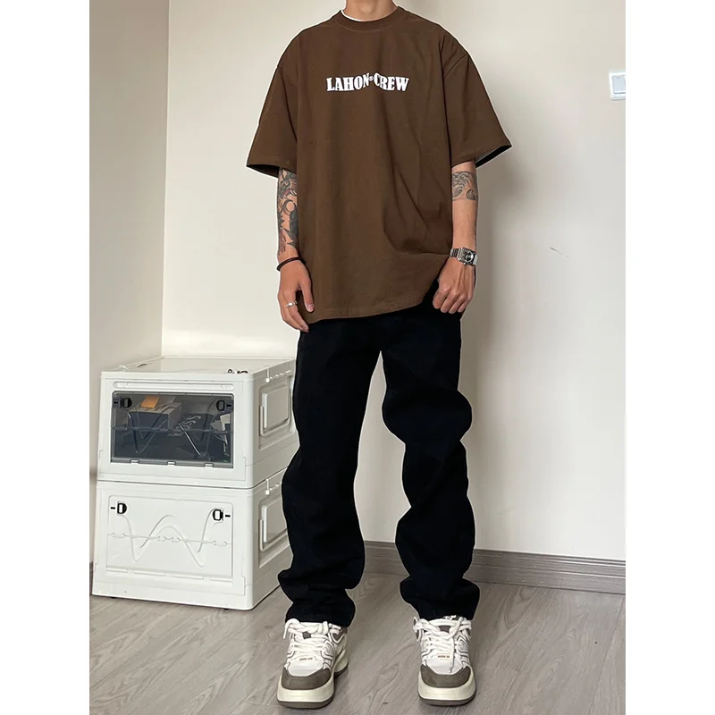American Street Sle Pure Bla Straight Leg Jeans Loose Fit ex Long Trousers Trendy Ins Jeans Youthful Wear All Seasons
American Street Sle Pure Bla Straight Leg Jeans Loose Fit ex Long Trousers Trendy Ins Jeans Youthful Wear All Seasons