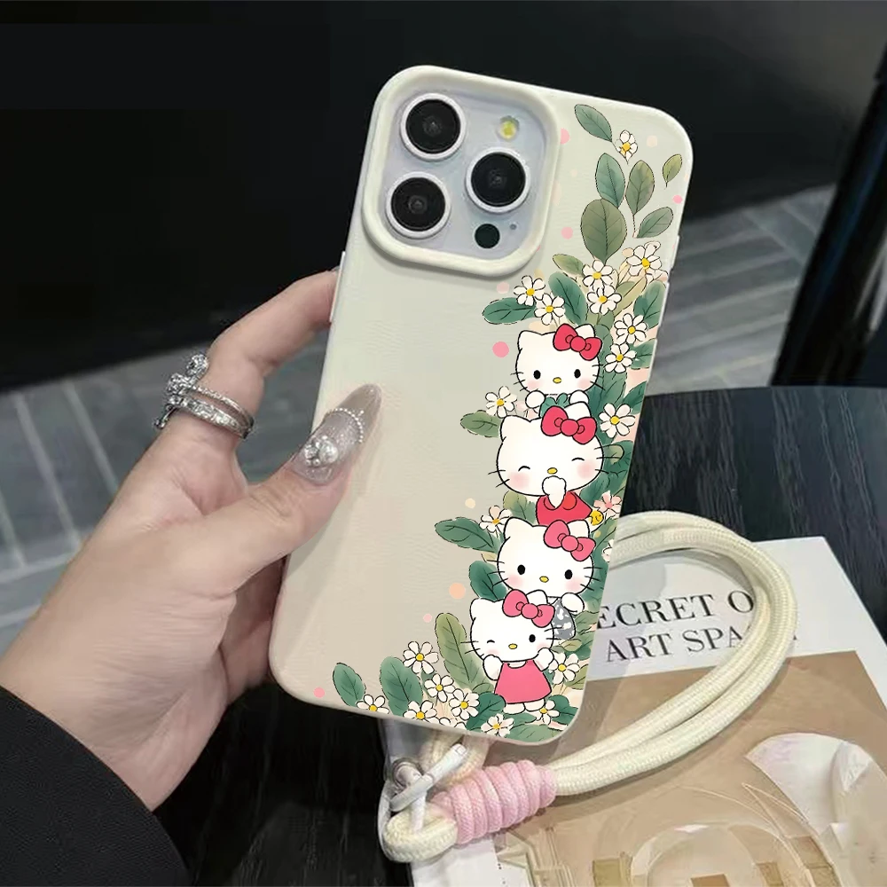 Cute Flower Cluster Hello Kitty Lichee Pattern Lanyard Soft Phone Case For iPhone 16 Air 17 15 14 13 12 11 Pro Max XS X XR Cover
Cute Flower Cluster Hello Kitty Lichee Pattern Lanyard Soft Phone Case For iPhone 16 Air 17 15 14 13 12 11 Pro Max XS X XR Cover