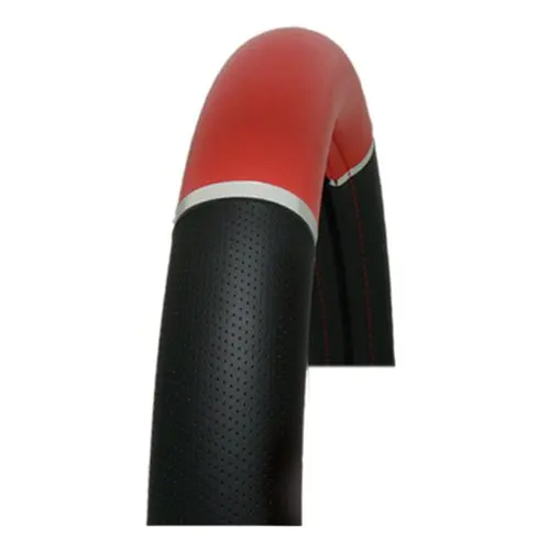 18 Inch Premium Steering Wheel Cover In Black And Red With Silver Accent
18 Inch Premium Steering Wheel Cover In Black And Red With Silver Accent