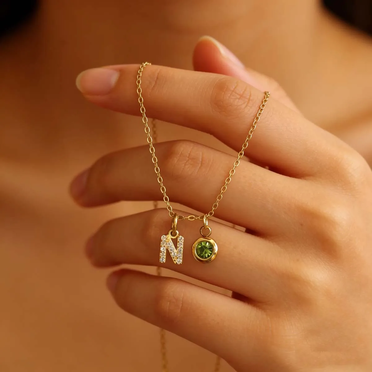 Customized Zircon Letter Birthstone Name Pendant Necklace For Women Trendy Gold Color Capital Letter Stainless Steel Jewelry
Customized Zircon Letter Birthstone Name Pendant Necklace For Women Trendy Gold Color Capital Letter Stainless Steel Jewelry