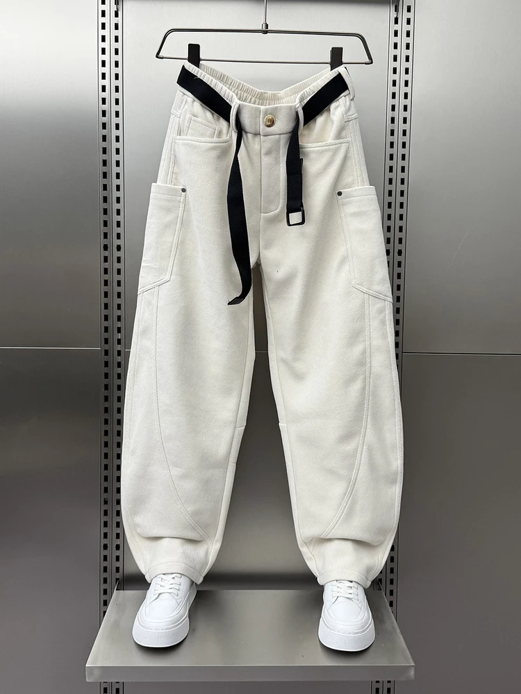 Мужские повседневные брюки прямого кроя с дизайнерскими вставками и широкими карманами, осенне-зимние, свободные, класса люкс, длинные
Мужские повседневные брюки прямого кроя с дизайнерскими вставками и широкими карманами, осенне-зимние, свободные, класса люкс, длинные