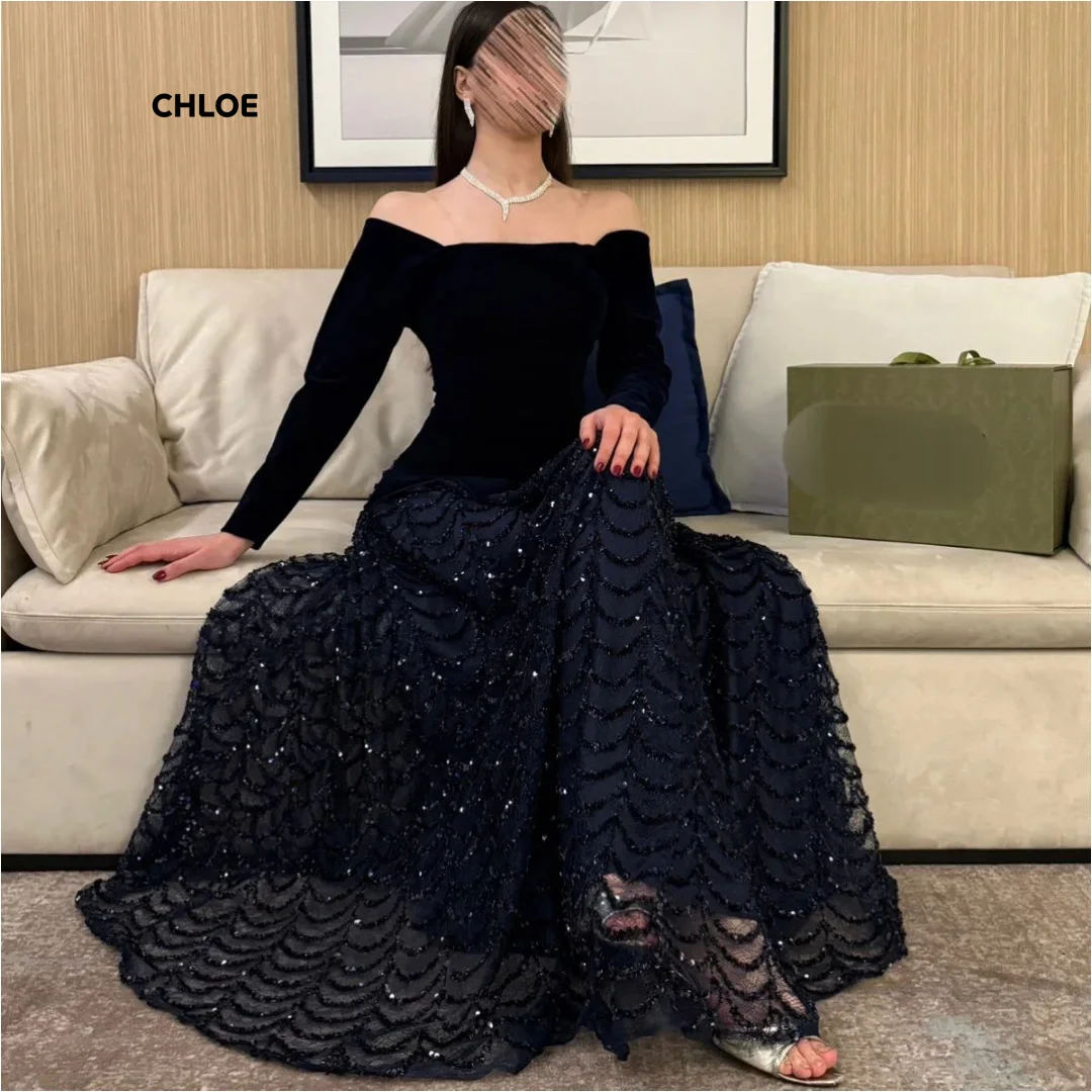 Black Women's Evening Dress for Elegant Party Customized Formal Occasion Dresses for Special Occasions Line A Long Sleeves Shiny
Black Women's Evening Dress for Elegant Party Customized Formal Occasion Dresses for Special Occasions Line A Long Sleeves Shiny