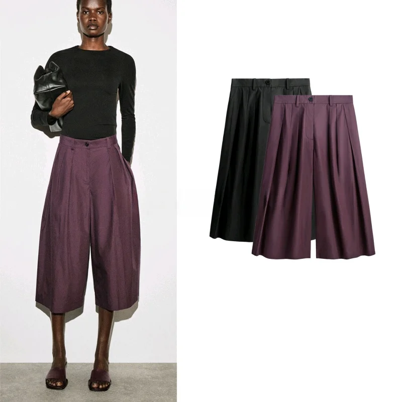 Spring New Arrival Women's Commuter Style Zipper Casual Wide Leg Pleated Pants Comfortable Natural Waist Polyester Fiber
Spring New Arrival Women's Commuter Style Zipper Casual Wide Leg Pleated Pants Comfortable Natural Waist Polyester Fiber