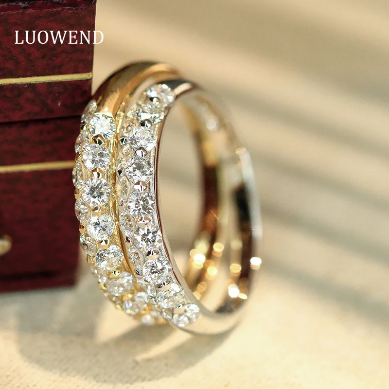 LUOWEND 100% 18K White/Yellow Gold Rings Classic Design 0.72carat Real Natural Diamond Engagement Ring for Women Fine Jewelry
LUOWEND 100% 18K White/Yellow Gold Rings Classic Design 0.72carat Real Natural Diamond Engagement Ring for Women Fine Jewelry