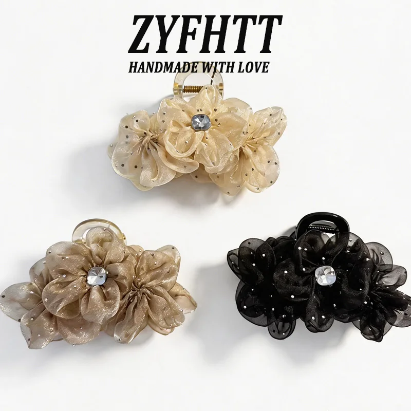 1/2/3pcs Mesh Flower Rhinestone Hair Clip for Woman Elegant Korean Style Shark Clip Fashion Girl Ponytail Clip Hair Clamp
1/2/3pcs Mesh Flower Rhinestone Hair Clip for Woman Elegant Korean Style Shark Clip Fashion Girl Ponytail Clip Hair Clamp