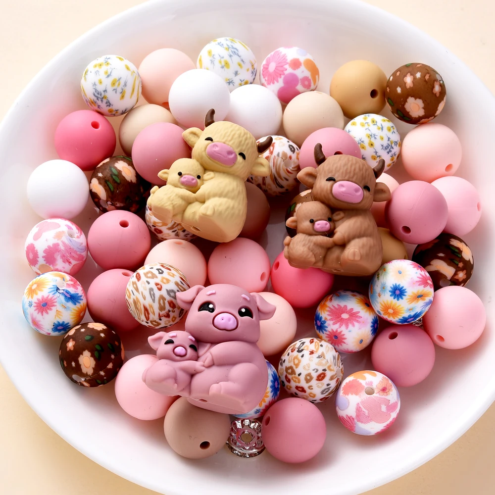 28Pcs Silicone Bead Set Animal Shaped&Round Beads For DIY Baby Nursing Accessories Necklace Pacifier Chain Teething Toy
28Pcs Silicone Bead Set Animal Shaped&Round Beads For DIY Baby Nursing Accessories Necklace Pacifier Chain Teething Toy