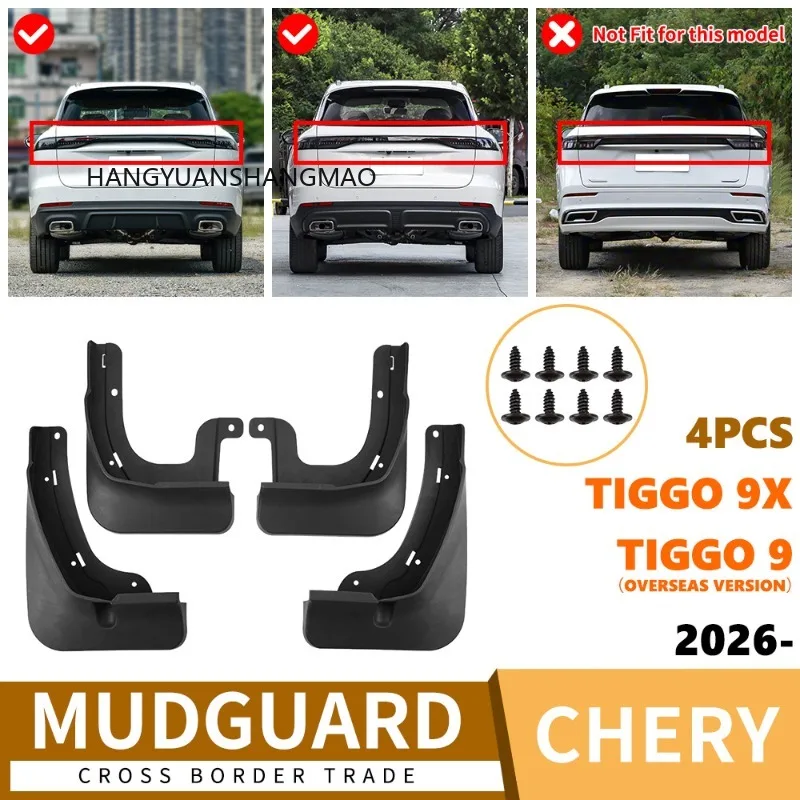 Tire Mud Flaps for Chery Tiggo 9X 2026 Car Exterior Modification Accessories Splash Guards Fender Protection Custom ABS Black
Tire Mud Flaps for Chery Tiggo 9X 2026 Car Exterior Modification Accessories Splash Guards Fender Protection Custom ABS Black