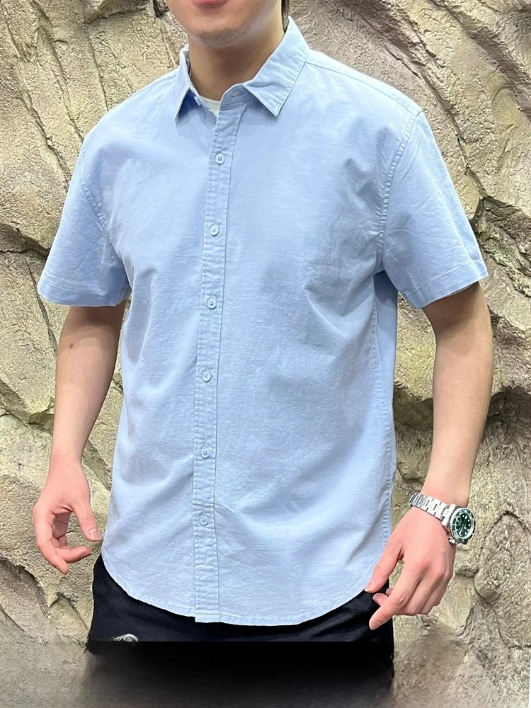 Cotton Linen Blend Men's Short Sleeve Shirt Quick Dry Breathable Casual Style Pure Color Standard Fit Spring Summer
Cotton Linen Blend Men's Short Sleeve Shirt Quick Dry Breathable Casual Style Pure Color Standard Fit Spring Summer