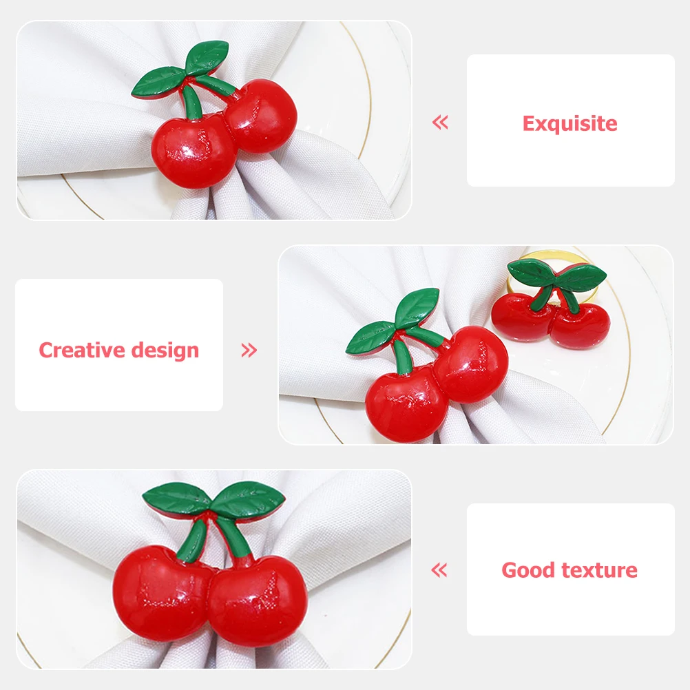 4 pcs Cherry Napkin Buckles Decorative Wedding Party Adornments Alloy Home Hotel Restaurant Accessories
4 pcs Cherry Napkin Buckles Decorative Wedding Party Adornments Alloy Home Hotel Restaurant Accessories