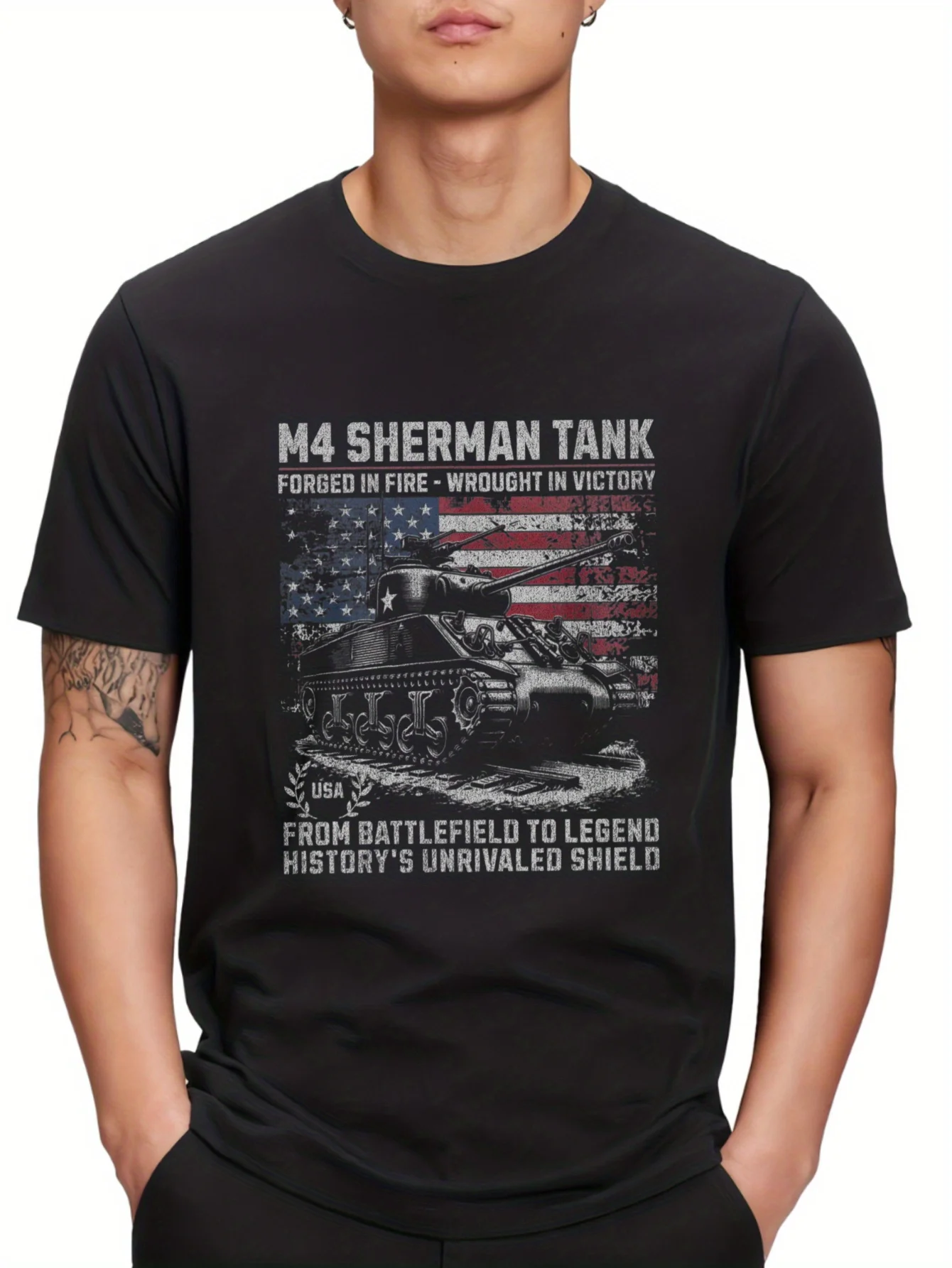 American Flag M4 Sherman Tank T-Shirt 100% Cotton O-Neck Short Sleeve Summer Casual Mens T-shirt Streetwear
American Flag M4 Sherman Tank T-Shirt 100% Cotton O-Neck Short Sleeve Summer Casual Mens T-shirt Streetwear