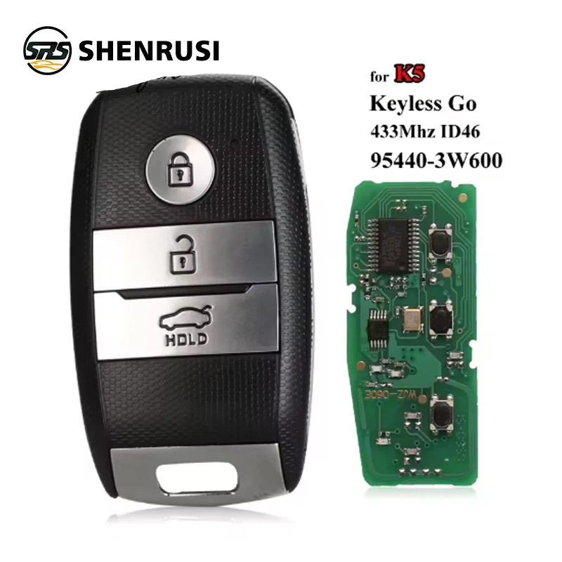 SHENRUSI Keyless Go Car Full Smart Remote Key for KIA K5 KX3 Sportage Sorento P/N 95440-D9510 433Mhz ID46 Pcf7952 Fob Control
SHENRUSI Keyless Go Car Full Smart Remote Key for KIA K5 KX3 Sportage Sorento P/N 95440-D9510 433Mhz ID46 Pcf7952 Fob Control