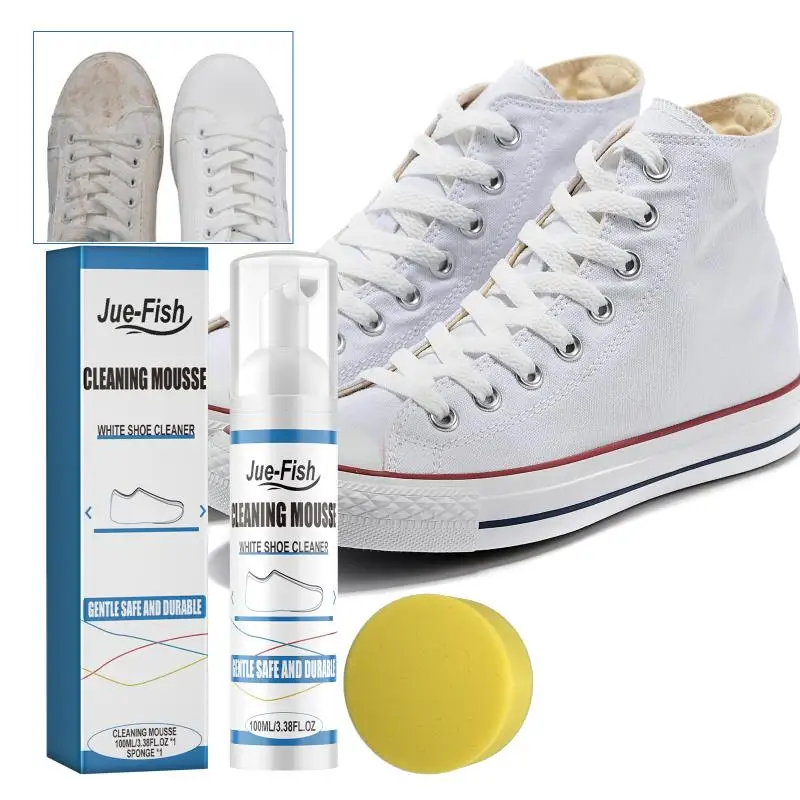 White Shoe Mousse 100ml With Sponge Gentle Safe Sneaker Cleaner Stain Removal Fast Clean White Shoe Brightener
White Shoe Mousse 100ml With Sponge Gentle Safe Sneaker Cleaner Stain Removal Fast Clean White Shoe Brightener