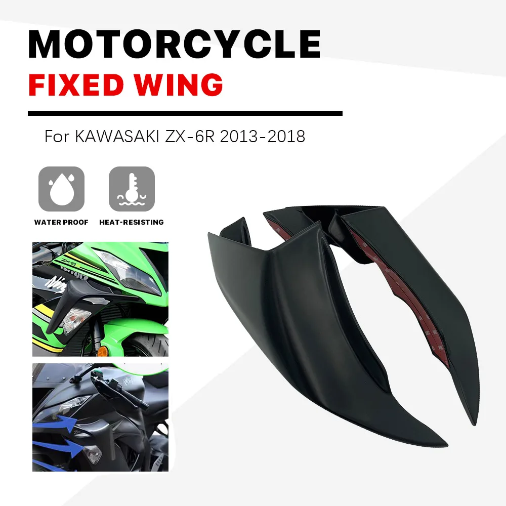 Motorcycle Spoiler Suitable For Kawasaki ZX-6R ZX-636RR ZX6R-R/RR 2013-2018 Aerodynamic Deflector Winglet side Tail Wing
Motorcycle Spoiler Suitable For Kawasaki ZX-6R ZX-636RR ZX6R-R/RR 2013-2018 Aerodynamic Deflector Winglet side Tail Wing
