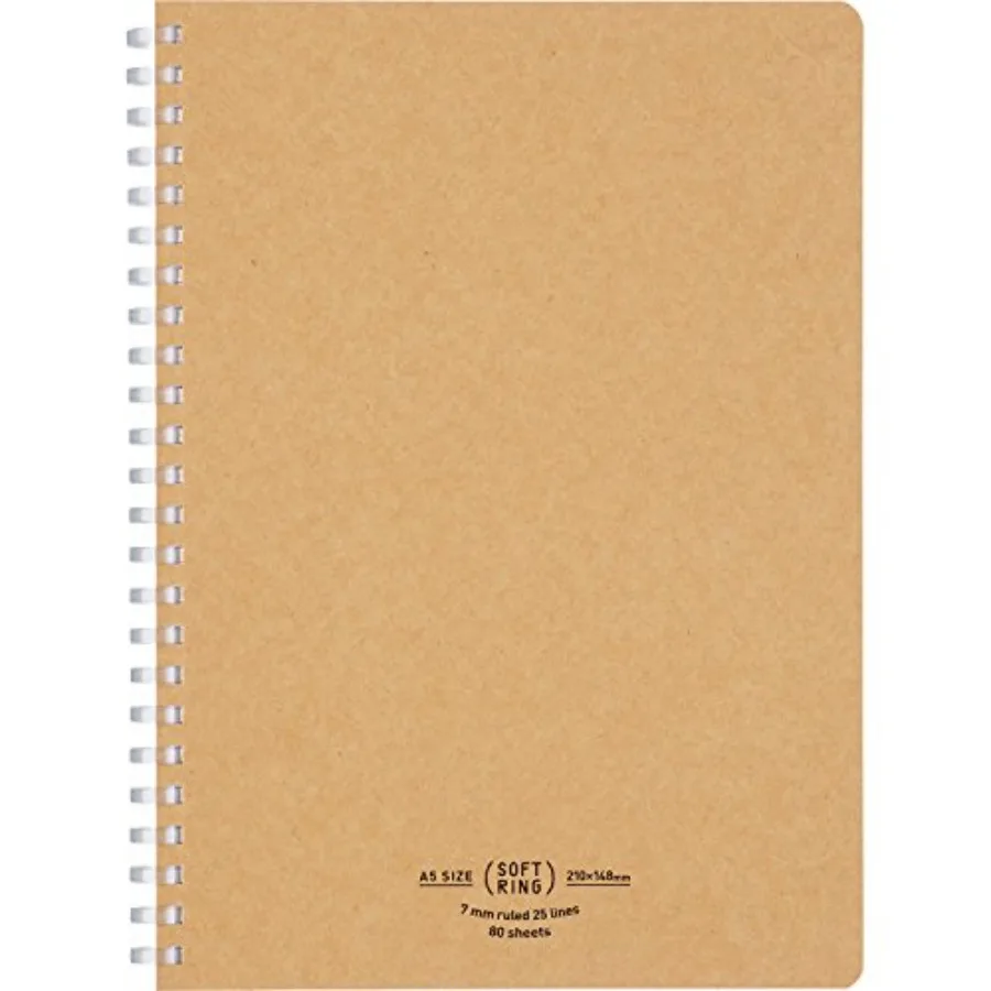 Spiral Lined Notebook, 8.3'' x 5.8'' Business Journal Soft Ring Notebooks with 7 mm Ruled, 80 Perforated Sheets, 1 Subject Note
Spiral Lined Notebook, 8.3'' x 5.8'' Business Journal Soft Ring Notebooks with 7 mm Ruled, 80 Perforated Sheets, 1 Subject Note