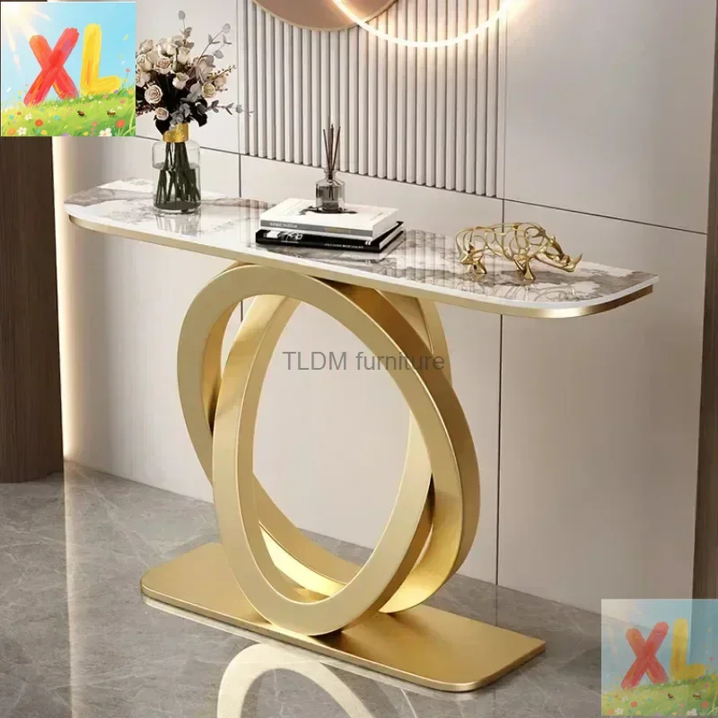 Luxurious Slate Console Tables Italian Semicircular Iron Entrance Cabinet Table Home Furniture Creative Corridor End View Desk T
Luxurious Slate Console Tables Italian Semicircular Iron Entrance Cabinet Table Home Furniture Creative Corridor End View Desk T