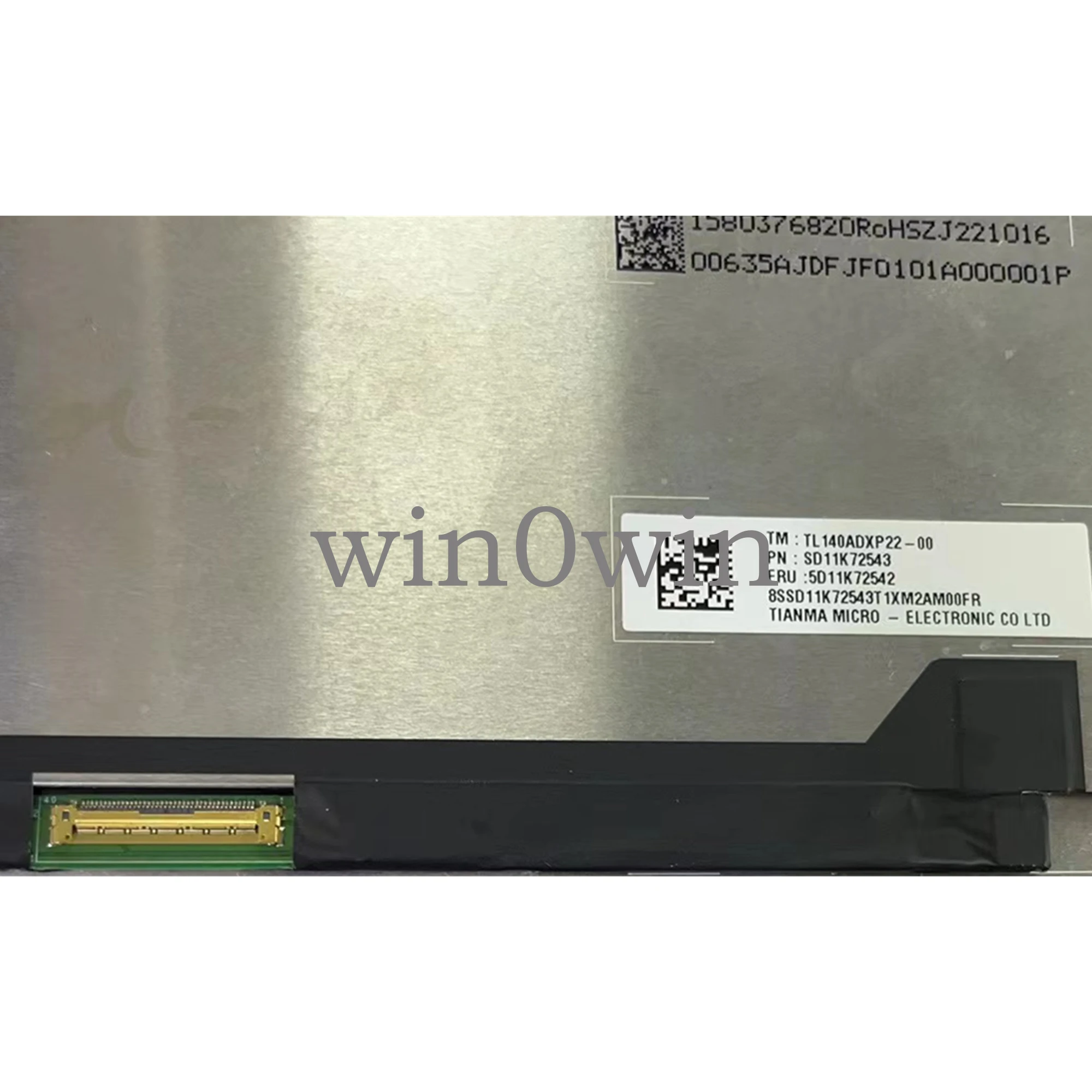 TL140ADXP22-00 14.0 inch 2880x1800 120HZ Matrix Replacement Panel Laptop LCD Screen
TL140ADXP22-00 14.0 inch 2880x1800 120HZ Matrix Replacement Panel Laptop LCD Screen