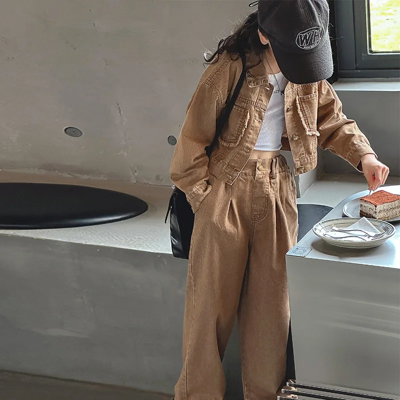 Girls Denim Set Autumn Fashion Jacket Jeans Two Pieces Teen School Kids Clothes 8 10 12 Years Casual Streetwear Children Outfits
Girls Denim Set Autumn Fashion Jacket Jeans Two Pieces Teen School Kids Clothes 8 10 12 Years Casual Streetwear Children Outfits
