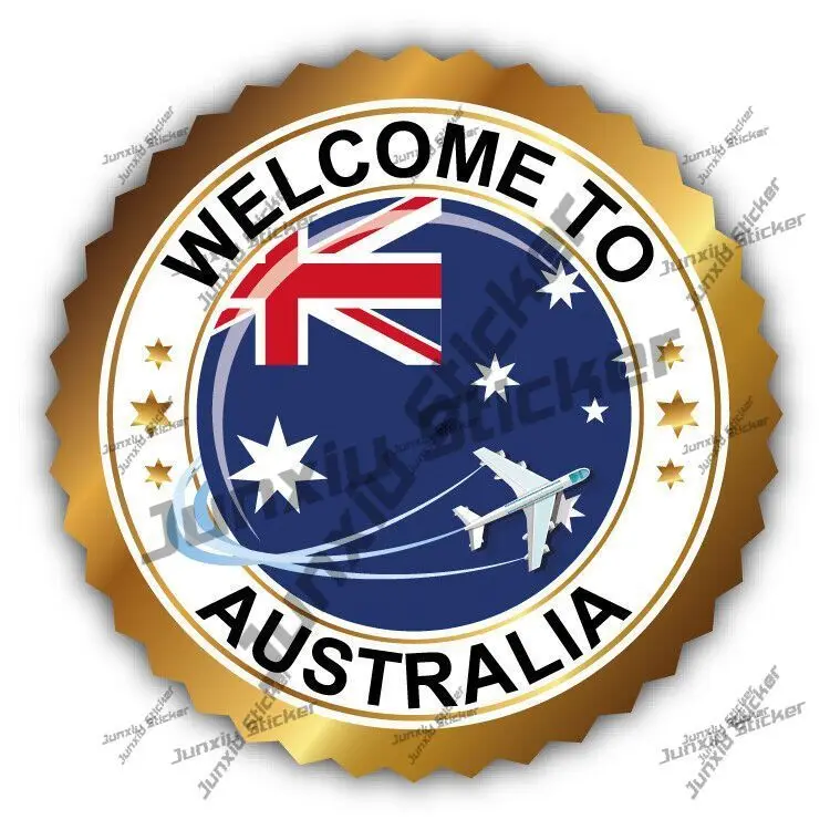 Welcome To Australia Flag Decal Australia Travel Label Car Bumper Sticker Accessories for Car SUV Camper Bumper Truck Yacht
Welcome To Australia Flag Decal Australia Travel Label Car Bumper Sticker Accessories for Car SUV Camper Bumper Truck Yacht