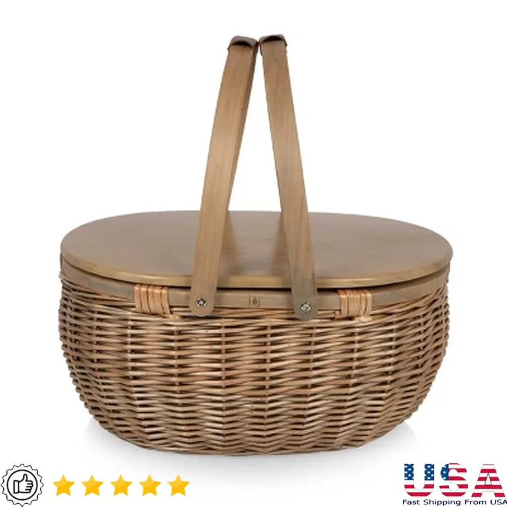 Изолированная корзина для пикника Willow, набор 2, со съемным холодильником, стильная сервировочная поверхность, легко чистится, идеальные пикники на свежем воздухе
Изолированная корзина для пикника Willow, набор 2, со съемным холодильником, стильная сервировочная поверхность, легко чистится, идеальные пикники на свежем воздухе