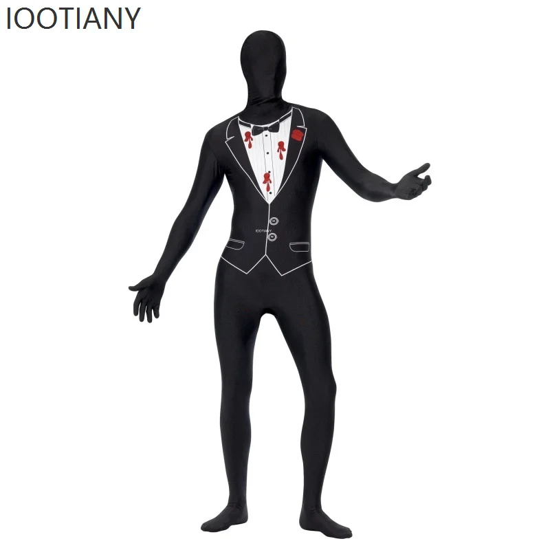 Men's Short Gangster-style Tight-fitting Jumpsuit With Waist Bag And Hidden Zipper Halloween Party Stage Performance Costume Set
Men's Short Gangster-style Tight-fitting Jumpsuit With Waist Bag And Hidden Zipper Halloween Party Stage Performance Costume Set