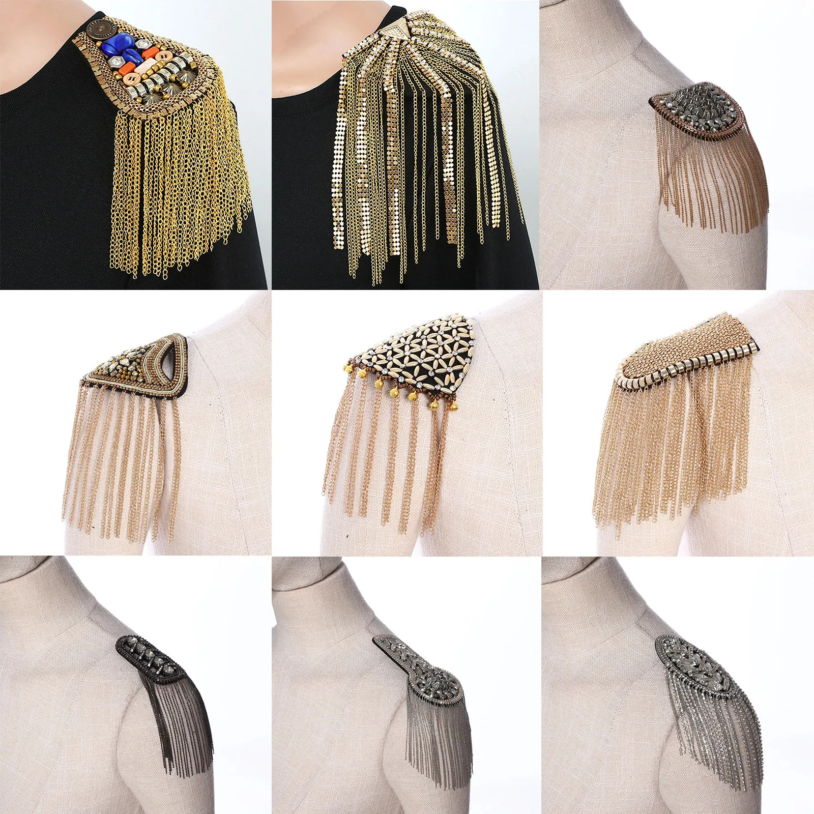 Alloy Shoulder Epaulets Vintage Beaded Epaulettes Long Tassels Brooch Epaulet Pin Shoulder Pad Badges Costume Accessories Craft
Alloy Shoulder Epaulets Vintage Beaded Epaulettes Long Tassels Brooch Epaulet Pin Shoulder Pad Badges Costume Accessories Craft