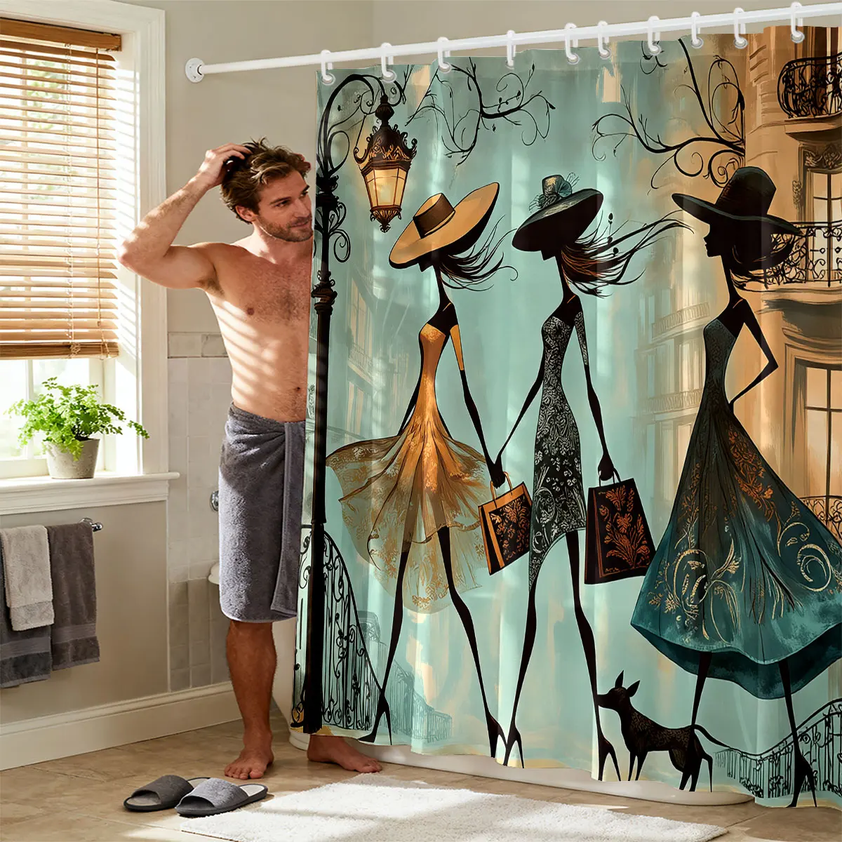 1pc Cartoon Printed Shower Curtain, Multi Size Partition, Privacy Bathroom Hanging Curtain, Fashionable Home Decoration
1pc Cartoon Printed Shower Curtain, Multi Size Partition, Privacy Bathroom Hanging Curtain, Fashionable Home Decoration