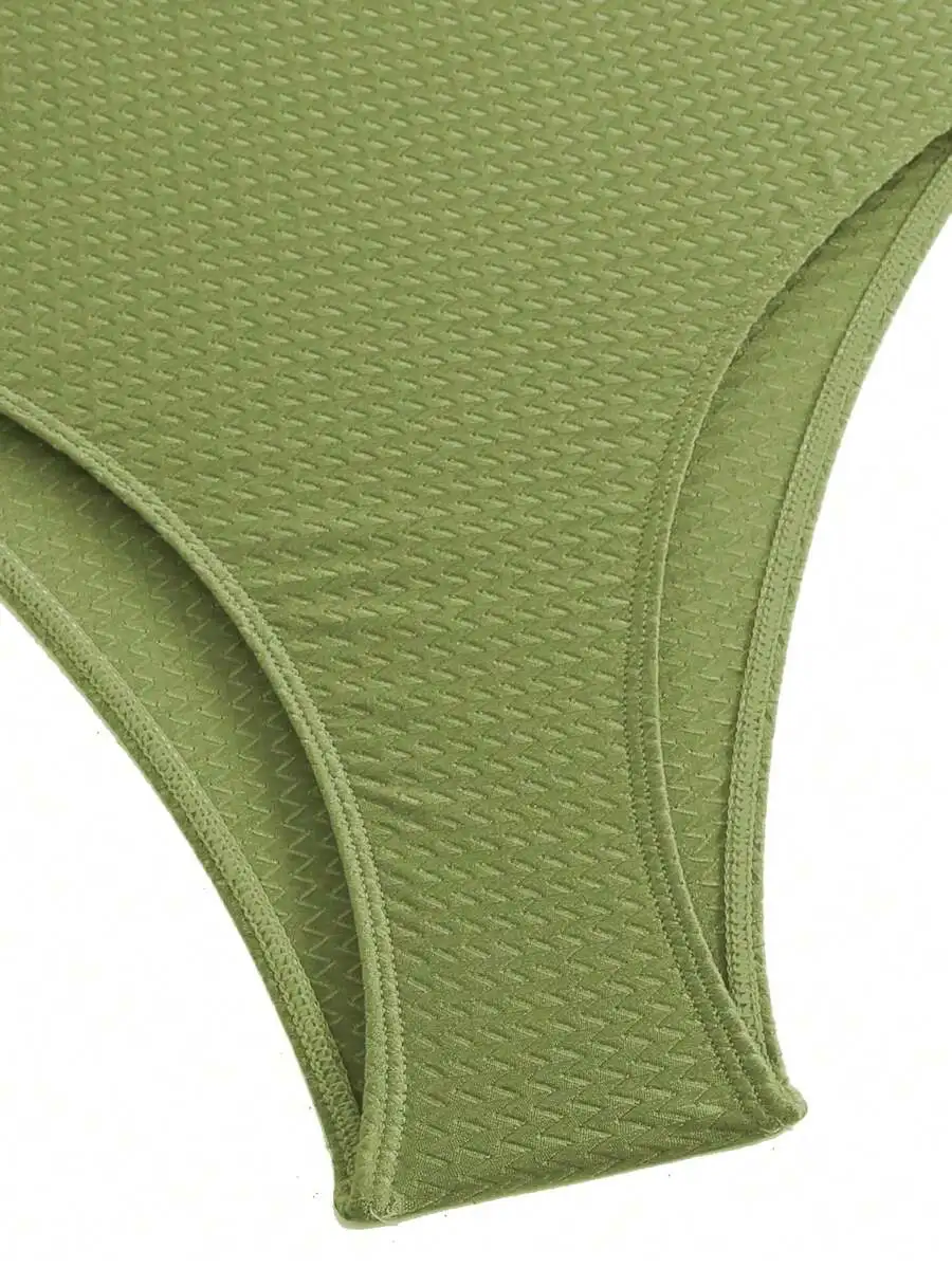 Women Solid Textured U-Neck Cutout Backless Swimsuit Set Sage Green
Women Solid Textured U-Neck Cutout Backless Swimsuit Set Sage Green