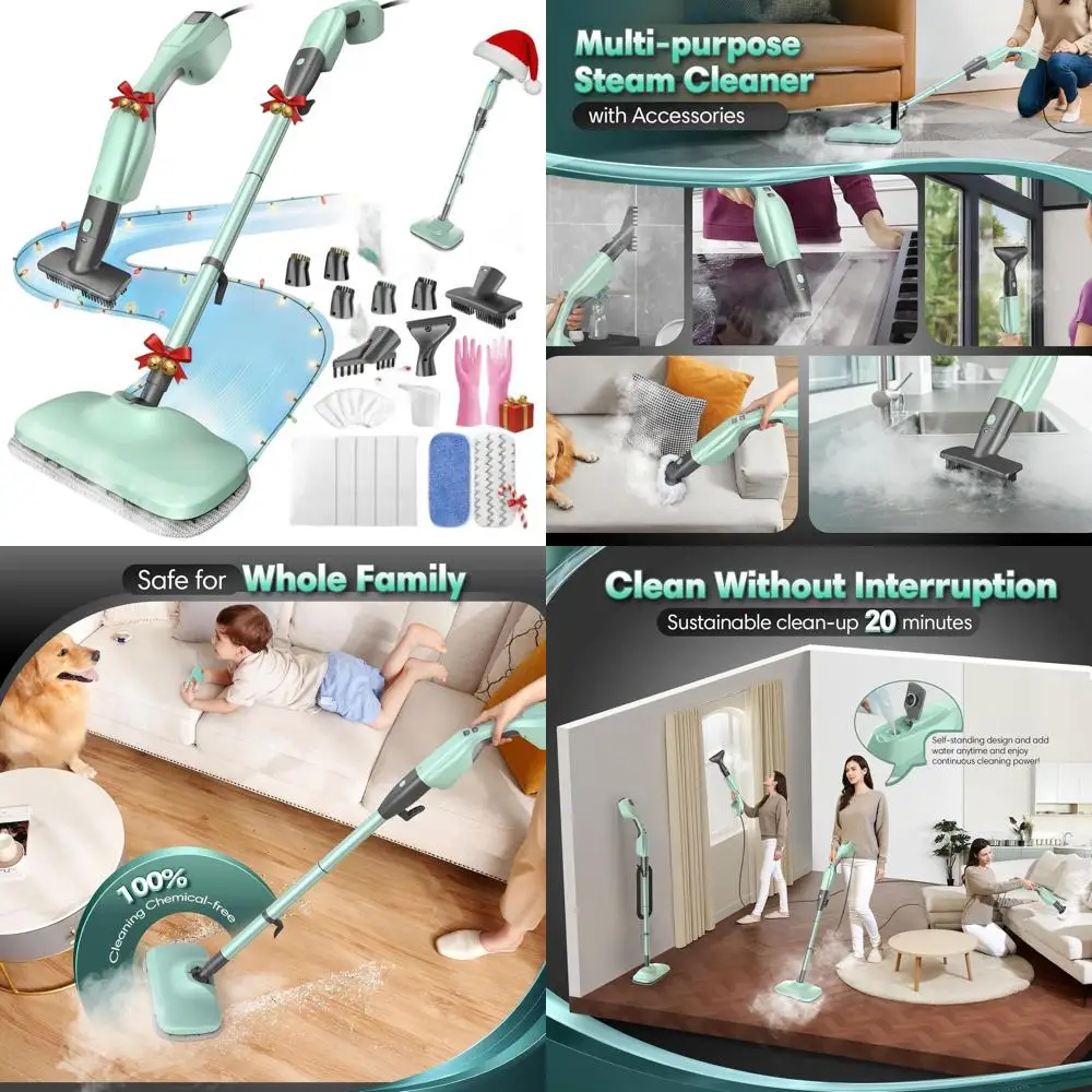 Мощная паровая швабра для глубокой очистки: универсальный сверхмощный ручной очиститель с 18 аксессуарами для твердой древесины, ламината, плитки
Мощная паровая швабра для глубокой очистки: универсальный сверхмощный ручной очиститель с 18 аксессуарами для твердой древесины, ламината, плитки