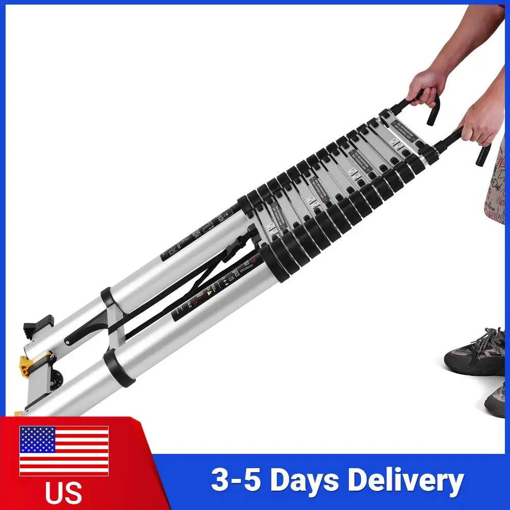 Алюминиевая телескопическая лестница-стремянка 7,1 метра с 2 треугольными стабилизаторами для дома, автодома, работы на крыше и на открытом воздухе
Алюминиевая телескопическая лестница-стремянка 7,1 метра с 2 треугольными стабилизаторами для дома, автодома, работы на крыше и на открытом воздухе