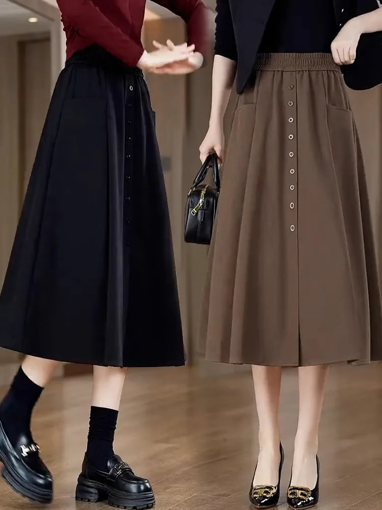 Mid-Length A-Line Skirt Women's Elastic Waist Slimming Midi Skirt Casual Loose Fit Umbrella Skirt Korean Style High Waist Sum...
Mid-Length A-Line Skirt Women's Elastic Waist Slimming Midi Skirt Casual Loose Fit Umbrella Skirt Korean Style High Waist Sum...
