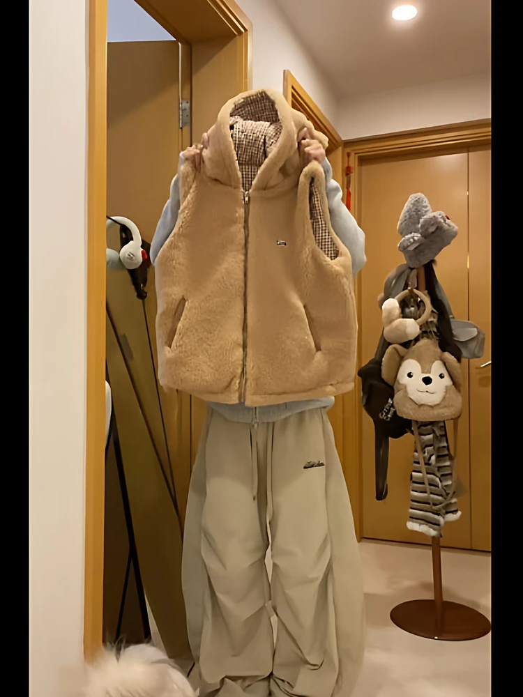 Adorable Bear Ear Lamb Velvet Vest Jaet Thiened Hooded Cotton Coat Men Women Winter Warm Sli Casual Stand Fit Zipp...
Adorable Bear Ear Lamb Velvet Vest Jaet Thiened Hooded Cotton Coat Men Women Winter Warm Sli Casual Stand Fit Zipp...