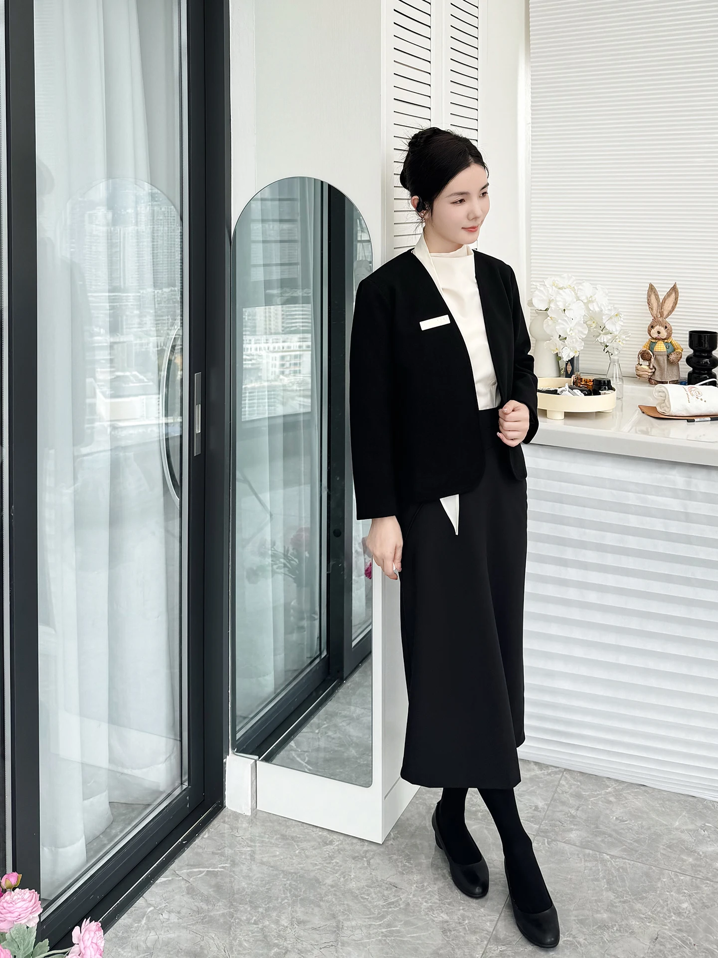 Korean Sle Beau Salon Work orm Skirt Set Women Slimming Outfit Beau Therapist Long Sve Winter Collection
Korean Sle Beau Salon Work orm Skirt Set Women Slimming Outfit Beau Therapist Long Sve Winter Collection
