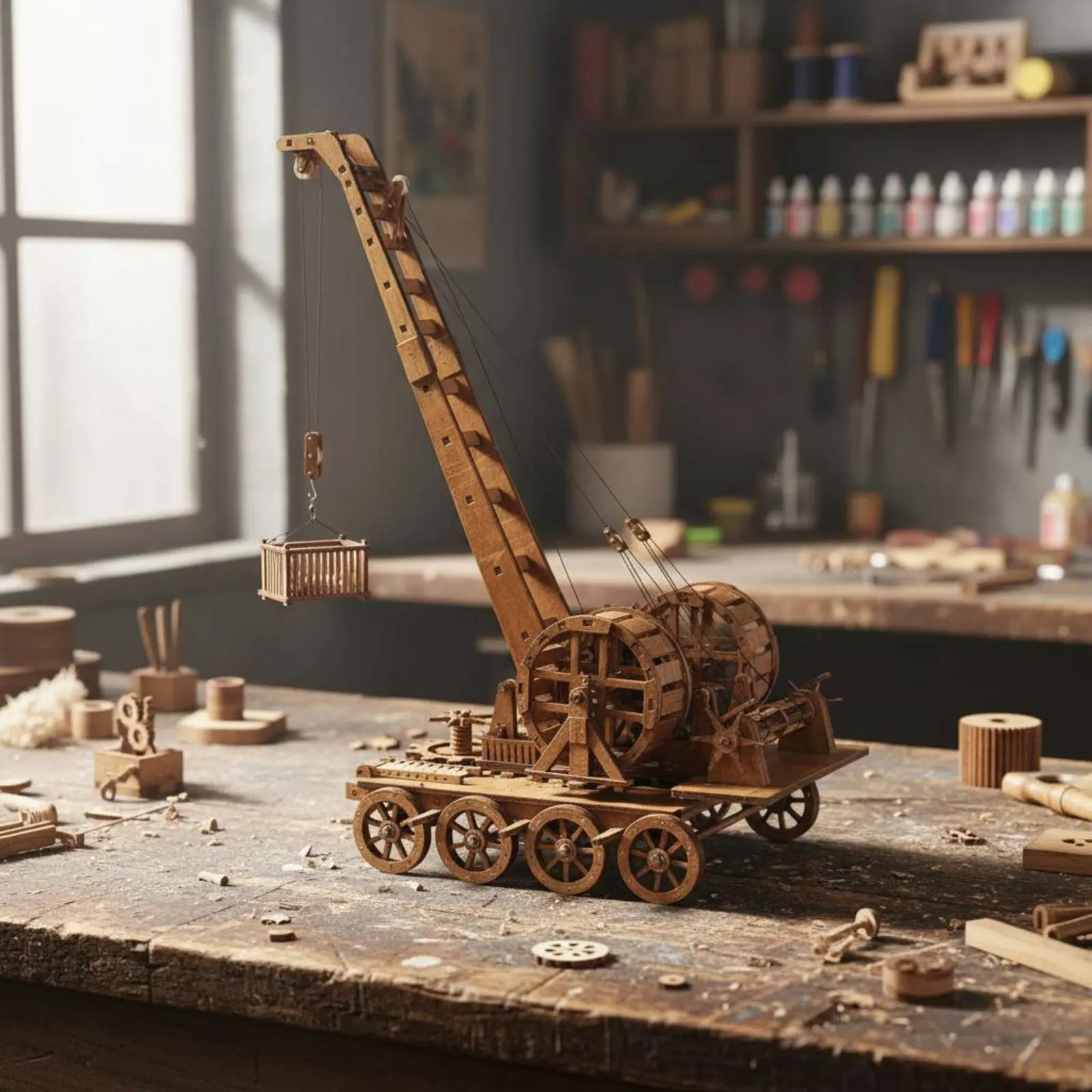 Wooden Crane Model Kit High Difficulty Ancient Crane Three-Dimensional Assembly Kit Historical Machine Assembly Kit Mechanical
Wooden Crane Model Kit High Difficulty Ancient Crane Three-Dimensional Assembly Kit Historical Machine Assembly Kit Mechanical