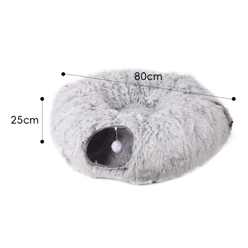 Gray Tunnel Cat Bed Four Seasons Plush Cat Tunnel Toy Foldable Storage Play Tube for Indoor Cats Interactive Hiding Cave Soft
Gray Tunnel Cat Bed Four Seasons Plush Cat Tunnel Toy Foldable Storage Play Tube for Indoor Cats Interactive Hiding Cave Soft