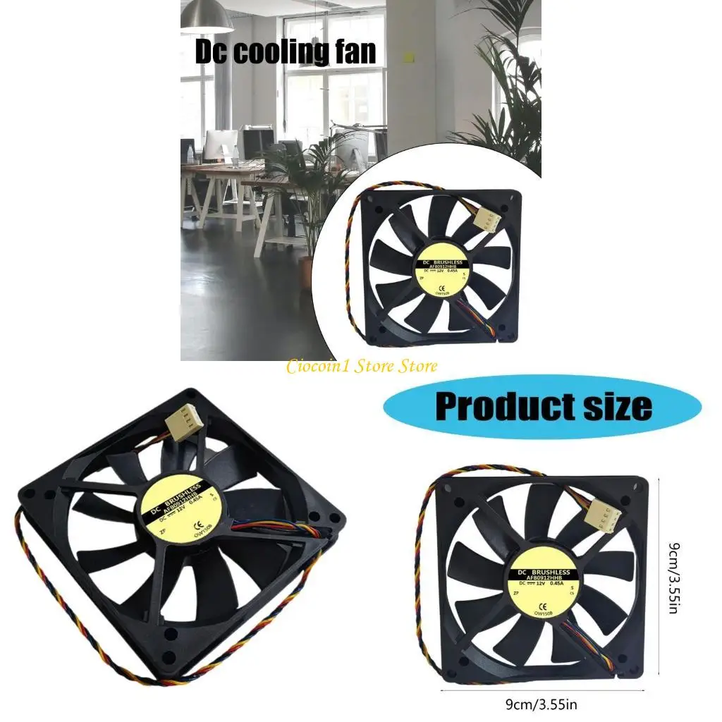 A3PC 90mm Computer Case Fan with PWM, 12V Highly Speed Cooling Fan for Computer Case
A3PC 90mm Computer Case Fan with PWM, 12V Highly Speed Cooling Fan for Computer Case